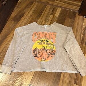 Western sweater- Tan